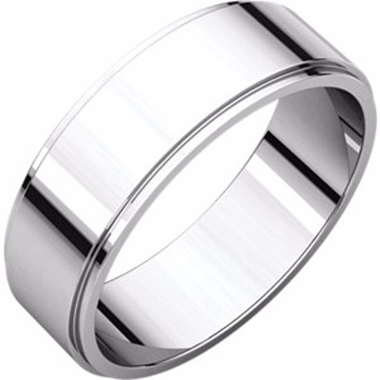 FE11.5:150640:P 10kt White 6mm Flat Edge Band