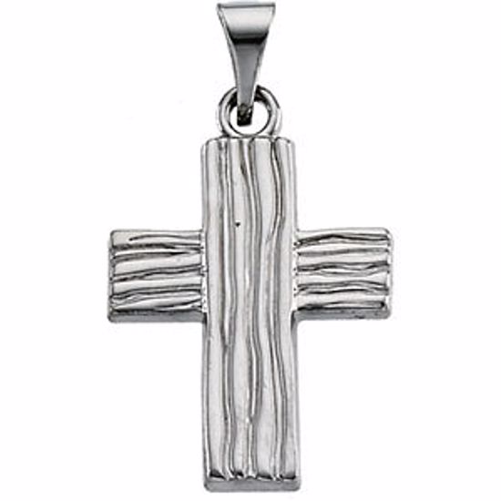 R41030:165963:P Sterling Silver 18x14.45mm The Rugged Cross® Pendant without Packaging