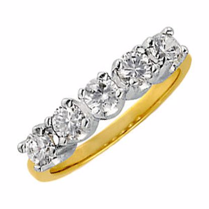 60188:207419:P 14kt Yellow 1 CTW Diamond Anniversary Band