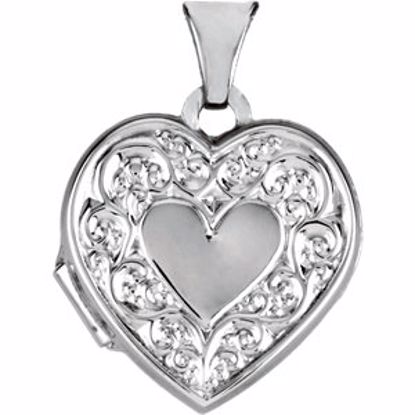 21957:238969:P Sterling Silver Heart Shaped Locket