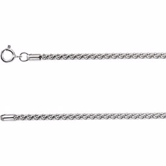 CH446:240171:P Sterling Silver Popcorn Chain 2.75mm 