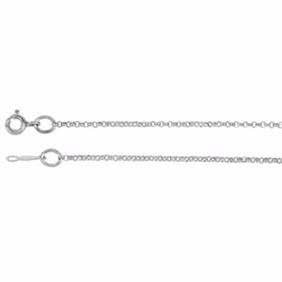 CH439:240109:P Sterling Silver 1.5mm Solid Rolo 16" Chain