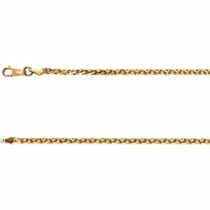 CH521:242119:P 14kt Yellow 2mm Diamond Cut Wheat 24" Chain
