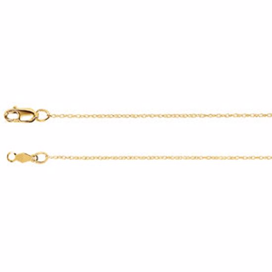 CH467:244003:P 14kt Yellow .75mm Rope 16" Chain