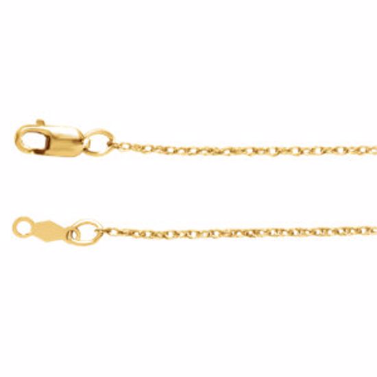 CH470:244038:P 14kt Yellow 1mm Rope 16" Chain