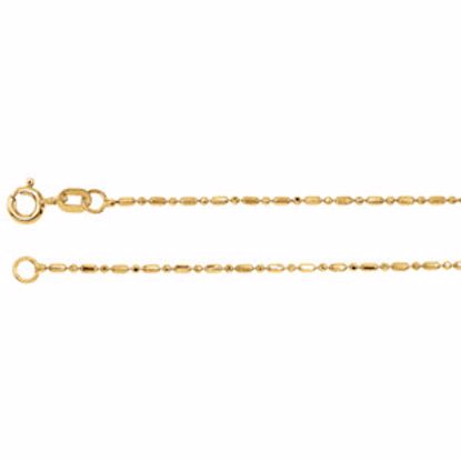 CH204:244818:P 14kt Yellow 1.25mm Alternating Diamond-Cut Bead 24" Chain