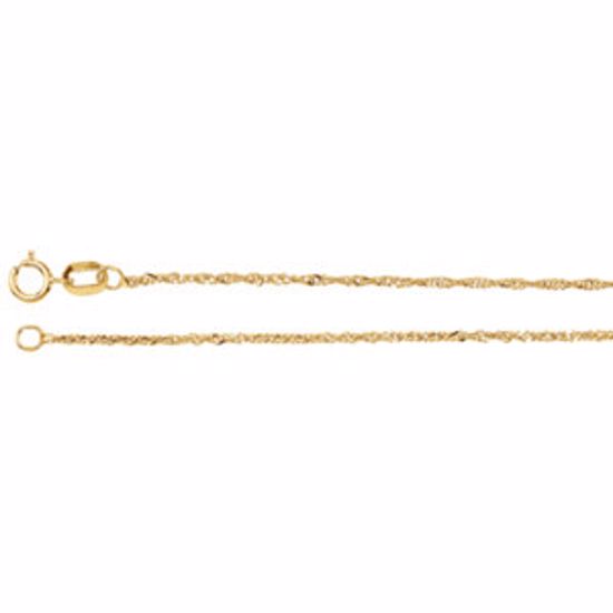 CH500:244902:P 14kt Yellow 1mm Singapore 16" Chain
