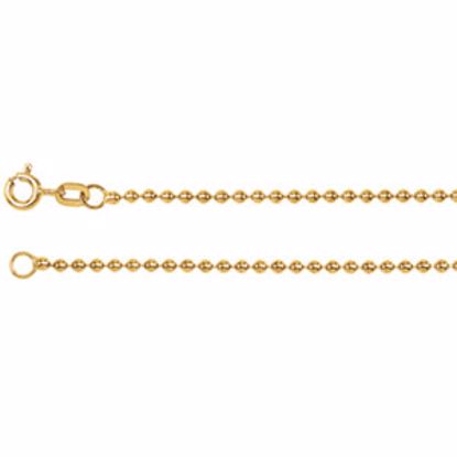 CH120:244533:P 14kt Yellow 1.75mm Hollow Bead 16" Chain