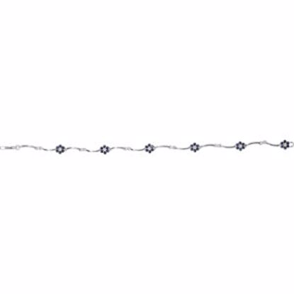 61540:261829:P Line Blue Sapphire & Diamond Bracelet