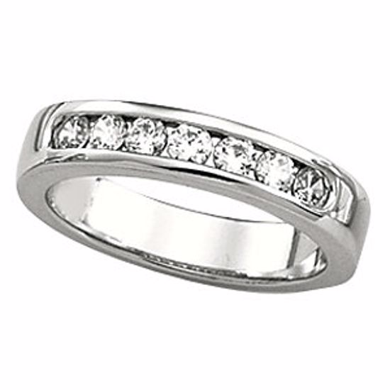 62219:271752:P Platinum 3/8 CTW Diamond Ladies Matching Band