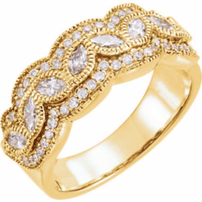 62950:290844:P 14kt Yellow 1 CTW Diamond Anniversary Band