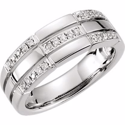 63585:296722:P 14kt White 1/8 CTW Diamond Ring