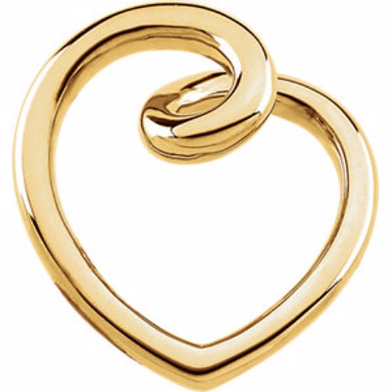 83000:304120:P 18kt Yellow Gold Fashion Heart Pendant