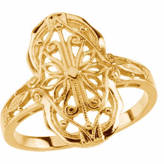 4237:10452:P Vintage-Style Filigree Ring