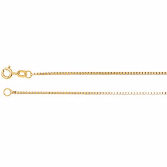 CH22:31994:P 14kt Yellow 1mm Solid Box 16" Chain