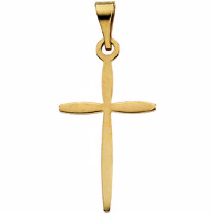 R16133:66908:P 14kt Yellow Cross Pendant