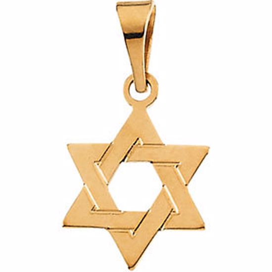 R5032:66958:P 14kt Yellow 12x9mm Star of David Pendant