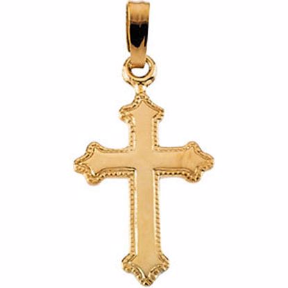 R16120:66856:P 14kt Yellow 13x9mm Children's Cross Pendant