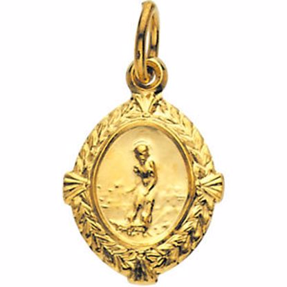 R16466:104335:P 14kt Yellow 12x9mm St. Lazarus Medal