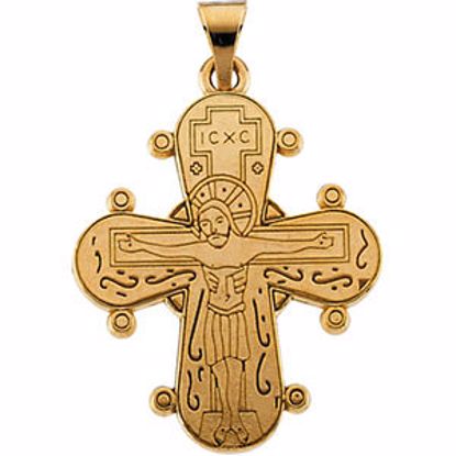 R16296:107165:P 14kt Yellow Dagmar Cross Pendant with Packaging