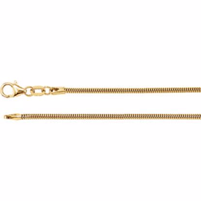 CH117:120439:P 14kt Yellow 1.5mm Solid Round Snake 20" Chain