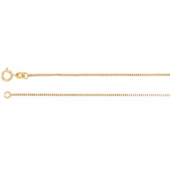 CH80:105111:P 14kt Yellow .75mm Solid Box 20" Chain