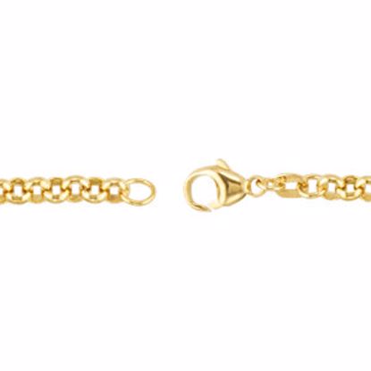 CH211:140462:P 14kt Yellow Solid Rolo 7" Bracelet