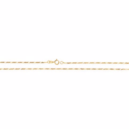 CH492:244857:P 14kt Yellow 1.25mm Figaro 16" Chain
