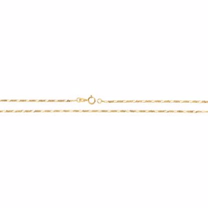 CH492:244861:P 14kt Yellow 1.25mm Figaro 20" Chain
