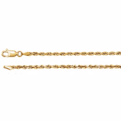 CH513:242154:P 14kt Yellow 2.5mm Diamond Cut Rope 16" Chain
