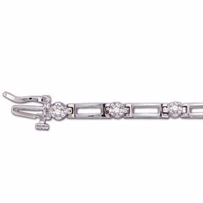 60880:251845:P 14kt White 3/4 CTW Diamond Line 7" Bracelet