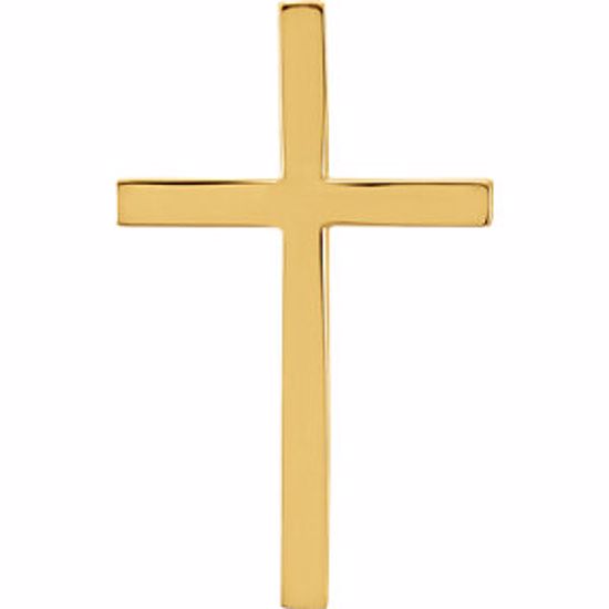 R41188:272477:P 10kt Yellow 25.75x15.75mm Cross Pendant