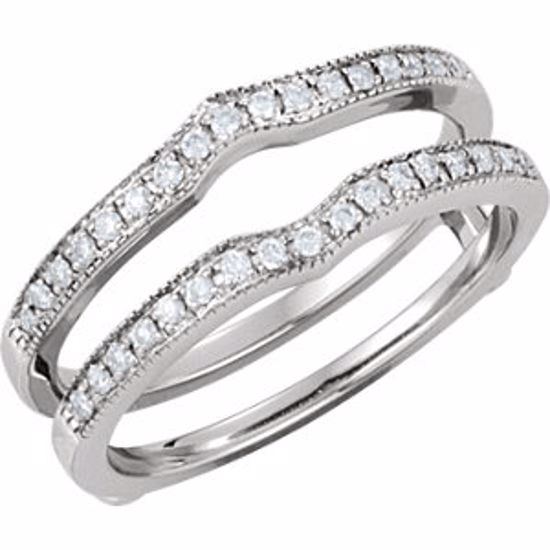 62397:274445:P 14kt White 1/4 CTW Diamond Ring Guard