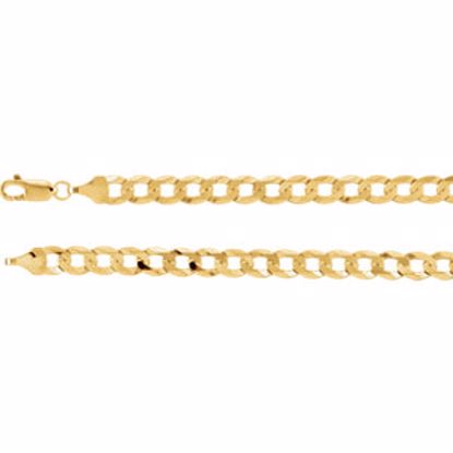 CH647:288123:P 14kt Yellow 6.25mm Curb 16" Chain
