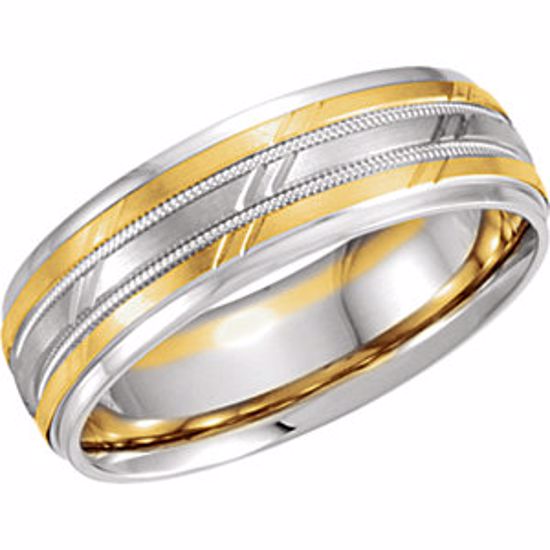 50425:277525:P Two-Tone Designer 7mm Bands