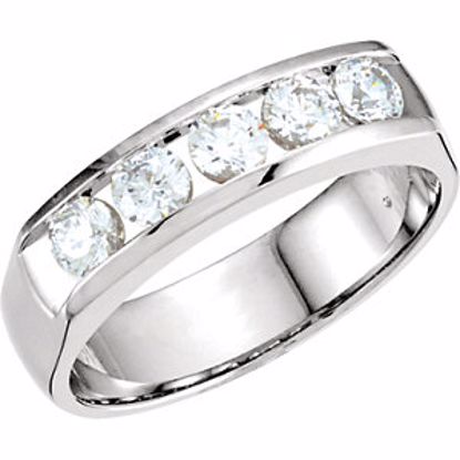 63188:288581:P 14kt White Forever Classic&trade; Moissanite Band
