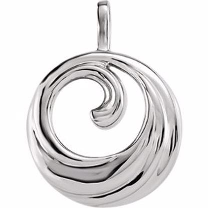 80752:74185:P 14kt White Circle Pendant