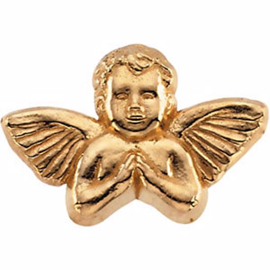 R6501:65851:P 14kt Yellow 8x12mm Praying Angel Lapel Pin