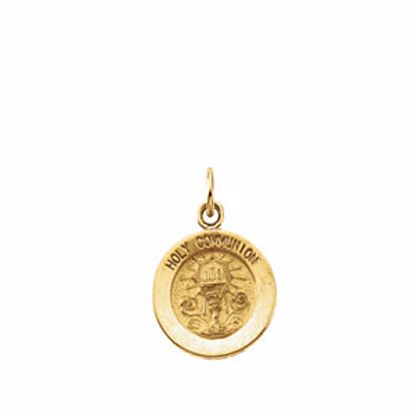 R16342:67296:P 14kt Yellow 11.5mm Round Holy Communion Medal