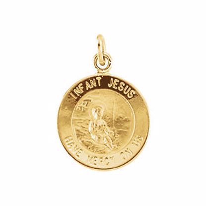 R16366:103805:P 14kt Yellow 12mm Infant Jesus Medal