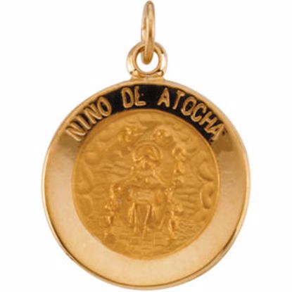 R16361:103804:P 14kt Yellow 15mm Nino de Atocha Medal