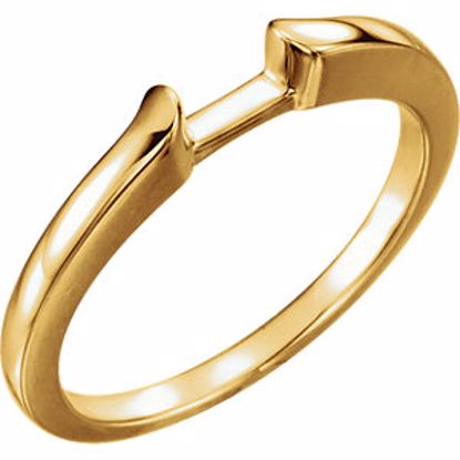 10893:124838:P 14kt Yellow Band for 5.2mm Round Engagement Ring Mounting