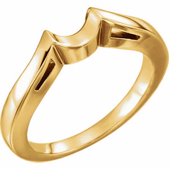 10893:125080:P 18kt Yellow Band for 6.5mm Round Engagement Ring Mounting