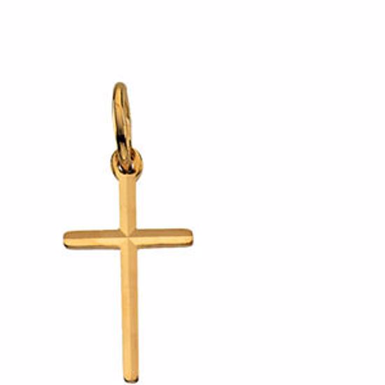 R16031:130025:P 14kt Yellow 13x8.5mm Cross pendant