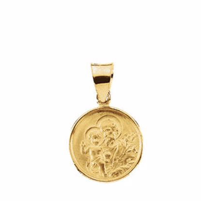 R16932:129564:P 18kt Yellow 13mm St. Joesph Medal