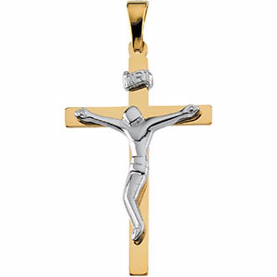 R16058:130038:P Two-Tone Crucifix Pendant