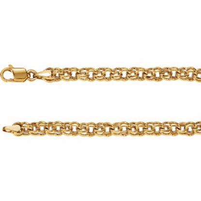 CH114:120426:P 14kt Yellow Solid Charm 7" Bracelet