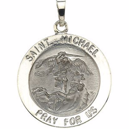 R5052:144034:P 14kt White 22mm St.Michael Medal