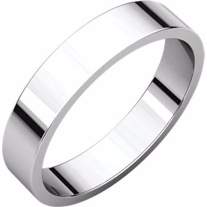 F5:149947:P 10kt White 4mm Flat Band