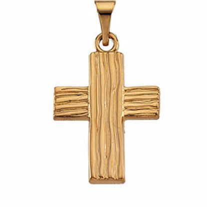 R41030:165621:P 14kt Yellow 18x14.5mm The Rugged Cross® Pendant without Packaging